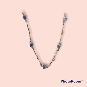 💥4 for 20💥Blue gemstone & sterling silver necklace